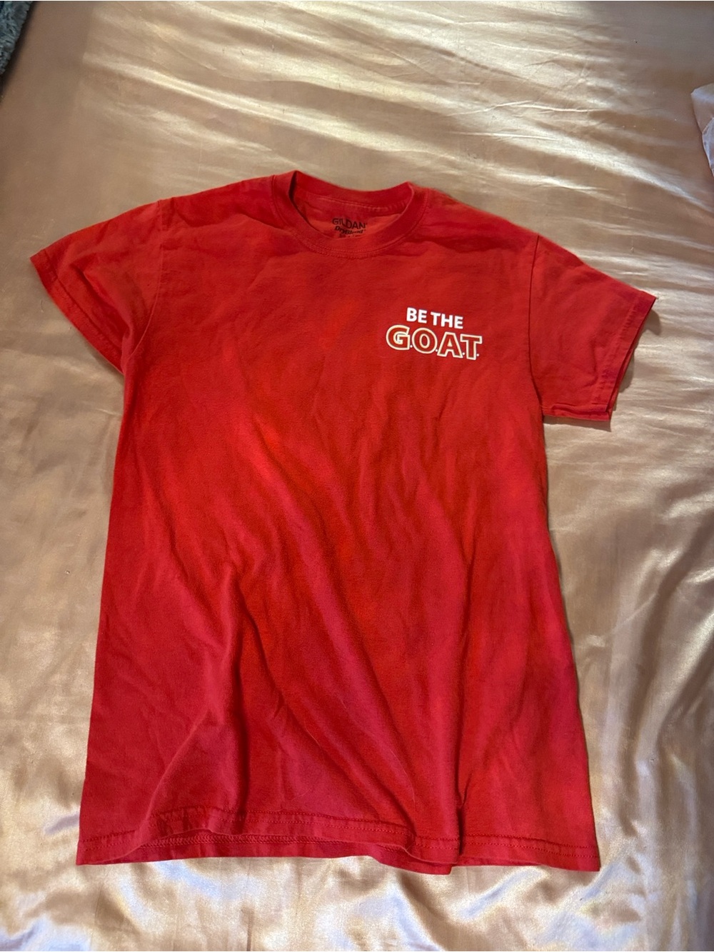 Gildan Red 'Be The GOAT' Short Sleeve Tee